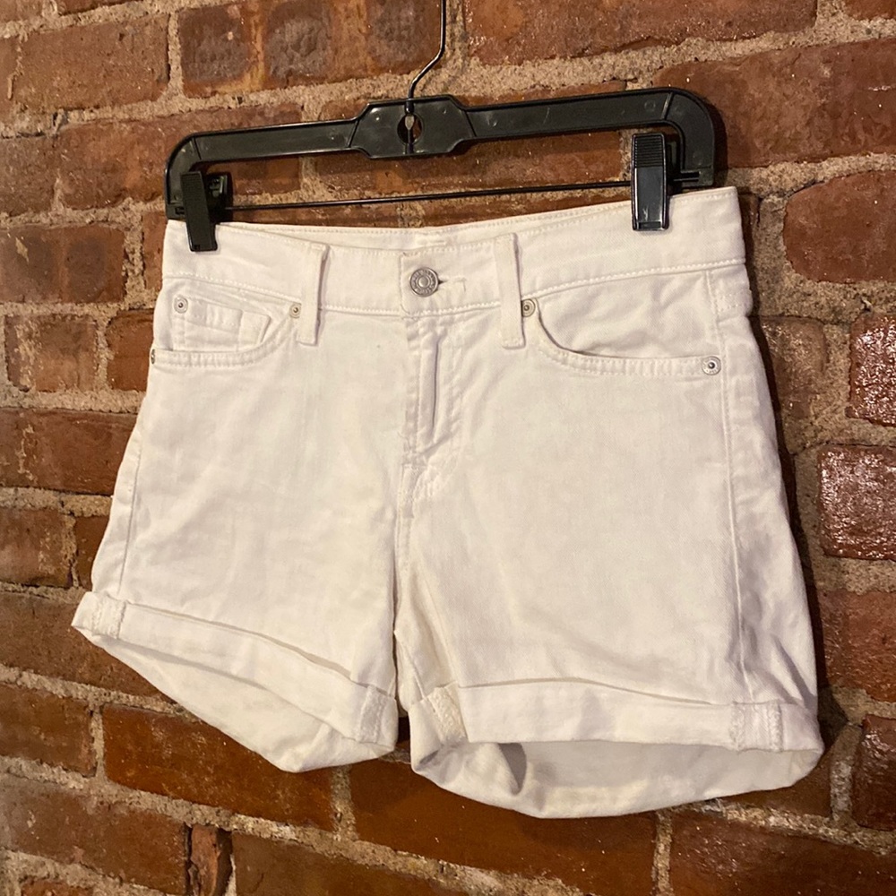 Seven White Jean Shorts